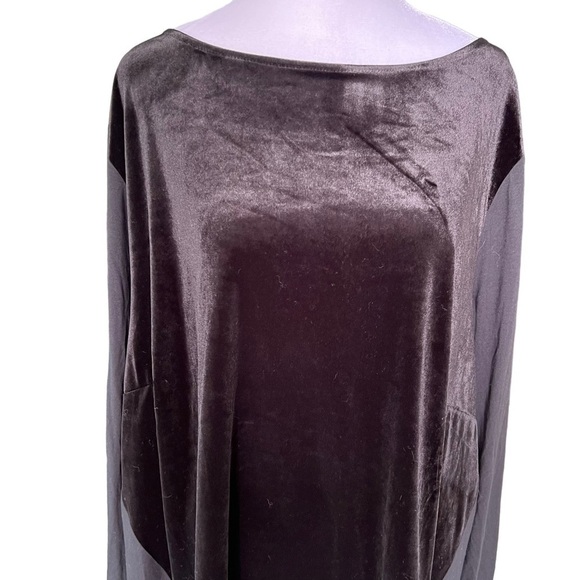 J. Jill - Weaver Collection Velvet Round Neck Long Sleeve Blouse Shirt Top Sz 4x - Picture 2 of 7